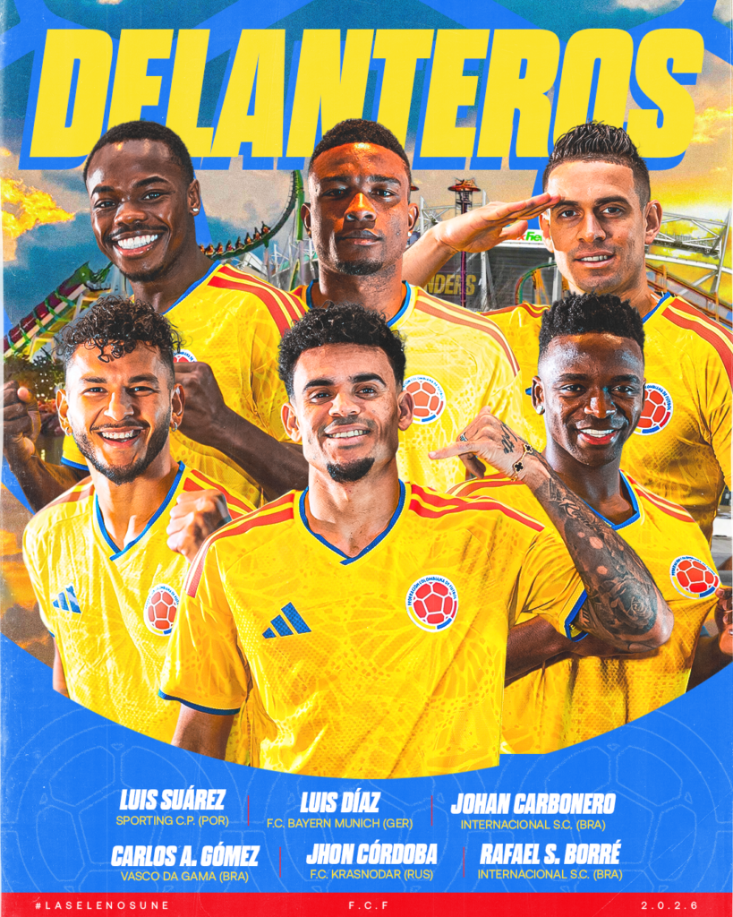 Convocado de Colombia para amistosos - Delanteros